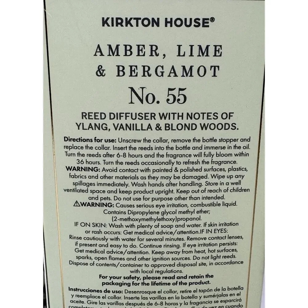 Kirkton House Bundle Amber, Lime, Bergamot & Reed Diffuser & One Large Candle